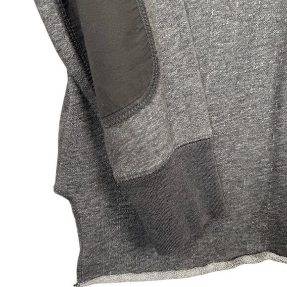 Marc by Marc Jacobs Ash Brown Henley Elbow Patches Raw Hem 3/4 Sleeve Small - Picture 3 of 10